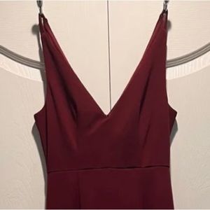 Lulu’s burgundy long fitting dress.Bridesmaid, Prom, homecoming, wedding, formal